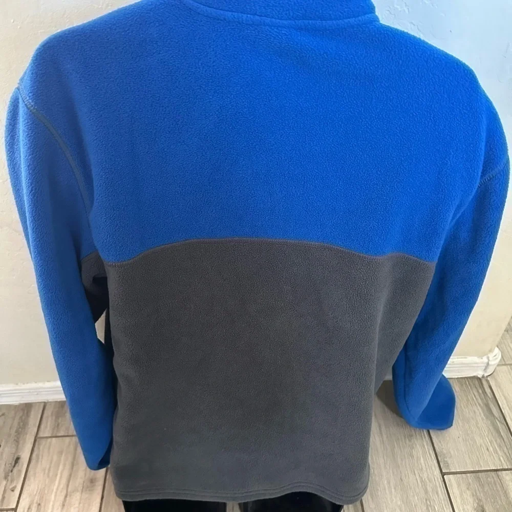 Men’s pre own as is Russel athletic brand 1/4 zip fleece pull over two blue sz M - Picture 3 of 5